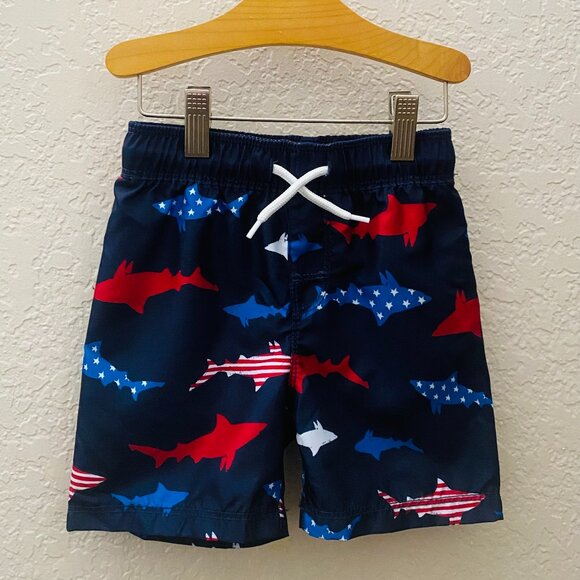 Old Navy Other - Old Navy Patriotic Shark Swim Trunks Size 2